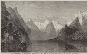 شروق الشمس في Konigs See ، Berchtesgaden ، جبال الألب البافارية بواسطة وليام سي سميث